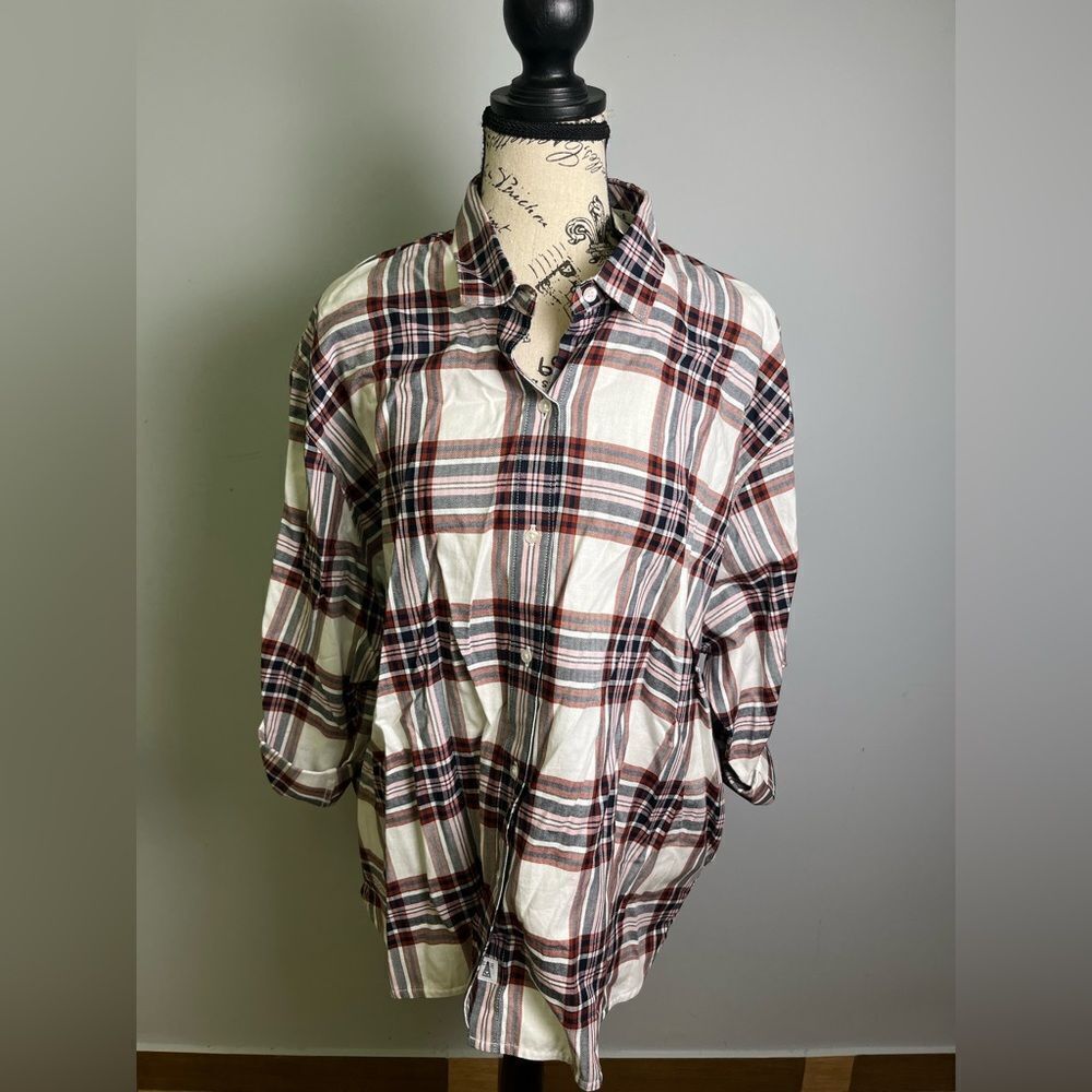Barbour cloud check cotton shirt NWT Size US12
